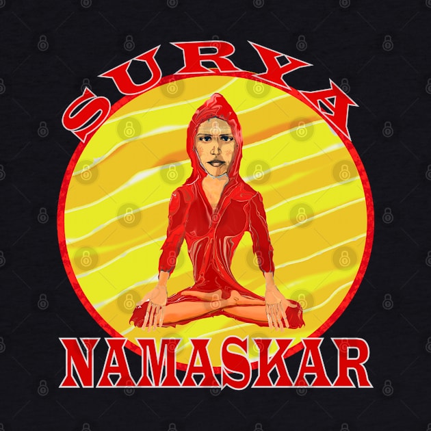 Namaste Yoga Lovers Surya Namaskar Gifts by PlanetMonkey